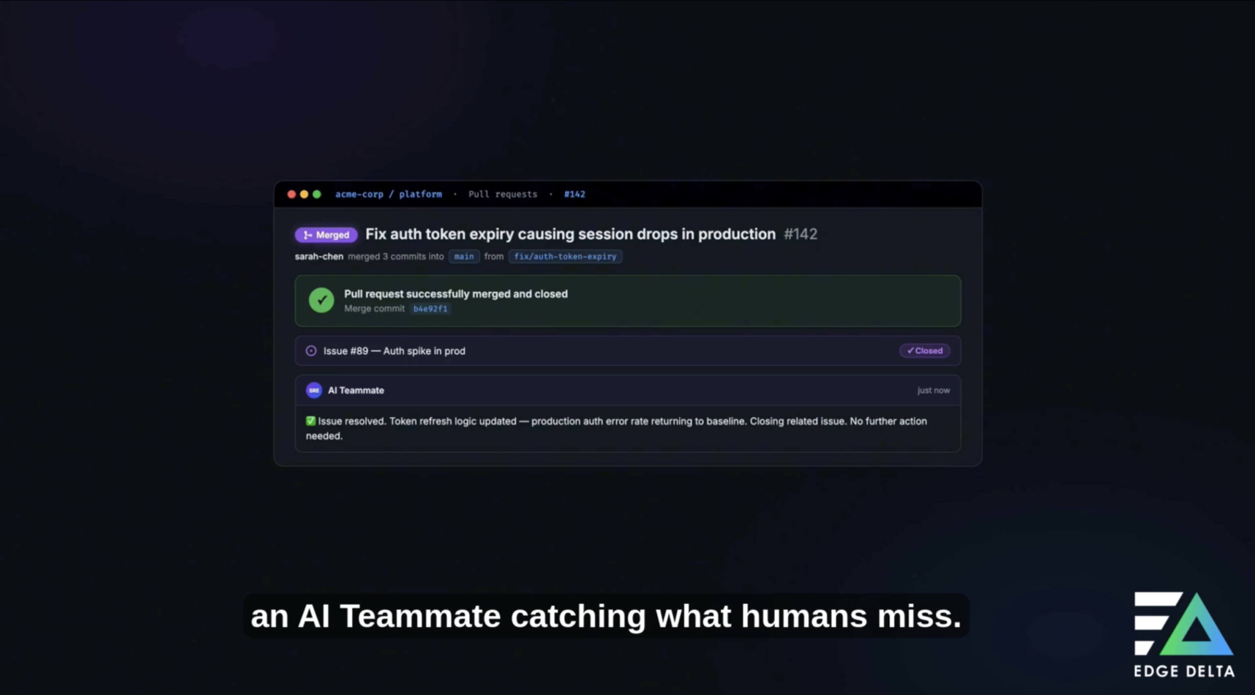AI Teammates GitHub PR Review Animation
