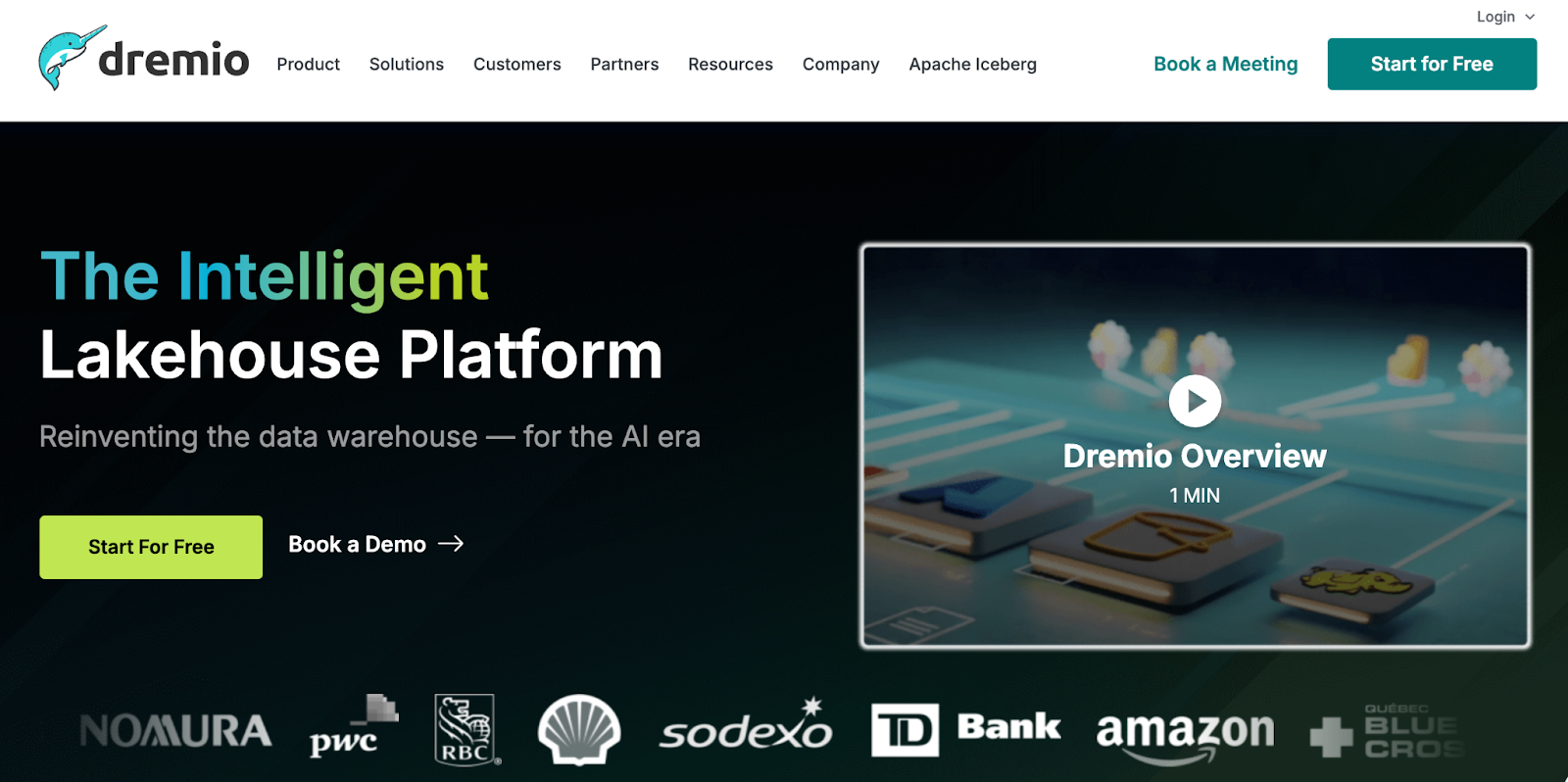 Dremio Homepage